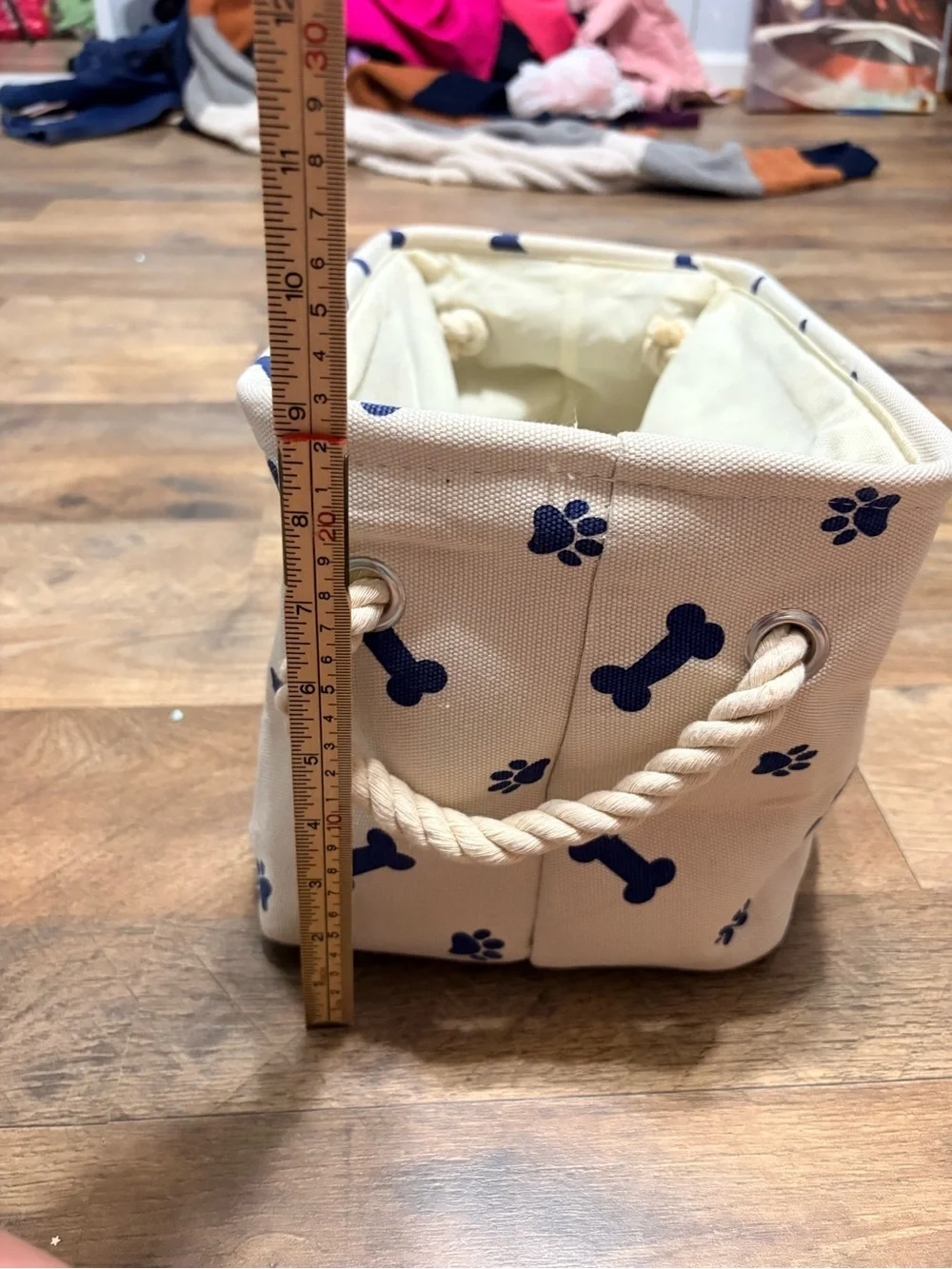 Bone Dry Dog Paw & Bone Storage Basket / Toy Bin